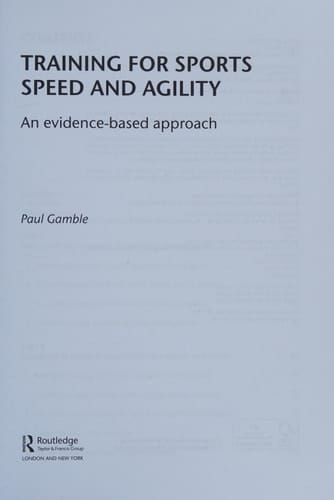 Training for Sports Speed and Agility An Evidence-based Approach