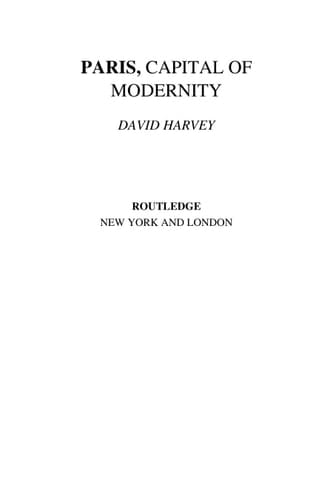 Paris, Capital of Modernity
