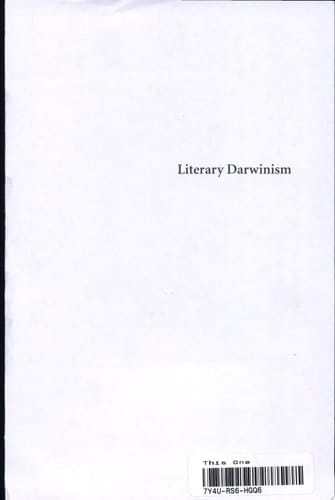 Literary Darwinism Evolution, Human Nature, and Literature