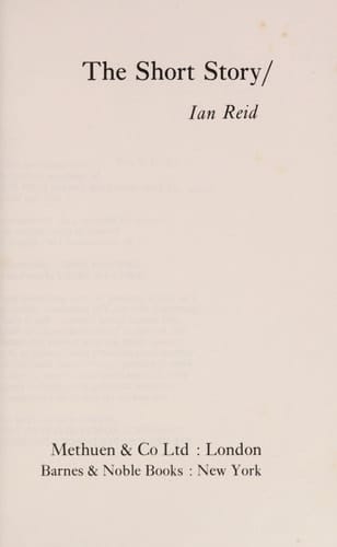 The short story (The Critical idiom ; 37)
