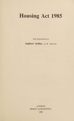 Housing Act 1985