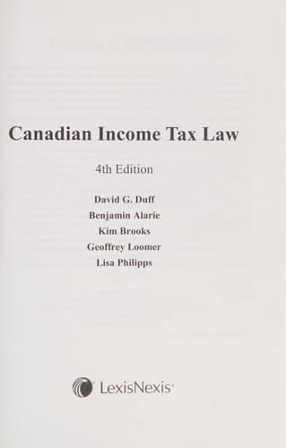Canadian Income Tax Law