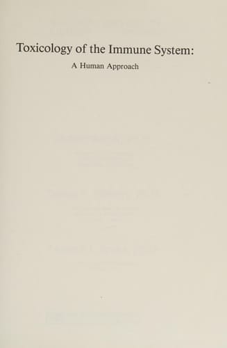 Toxicology of the Immune System: A Human Approach