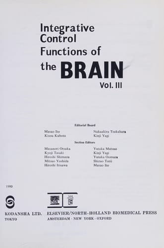 Integrative Control Functions of the Brain: v. 3