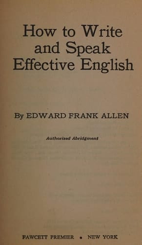 How To Write and Speak Effective English
