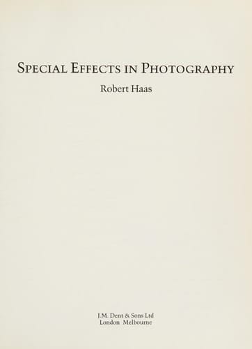 Special Effects in Photography