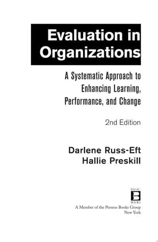 Evaluation in Organizations