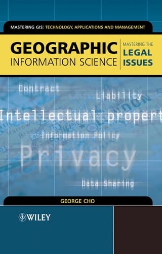 Geographic Information Science Mastering the Legal Issues