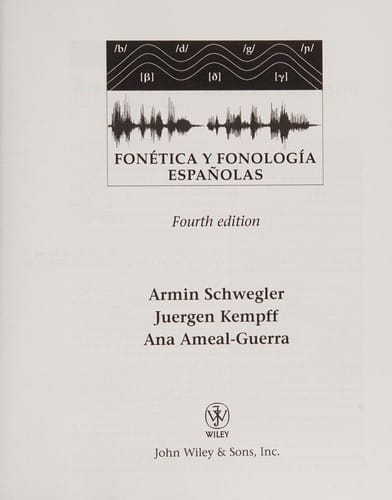 Fonética y fonología españolas