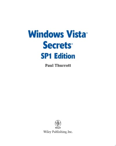 Windows Vista Secrets