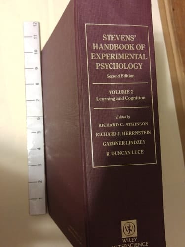 Stevens' Handbook of Experimental Psychology, Learning and Cognition