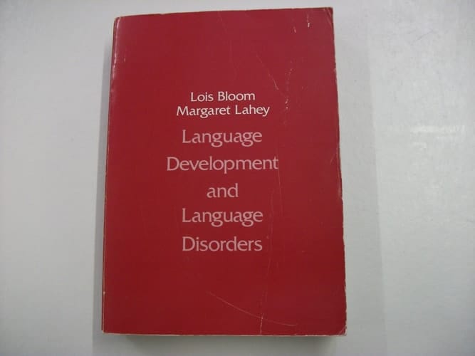 BLOOM LANGUAGE DEVELOPMENT & LANGUAGE (Wiley Series on Communication Disorders)