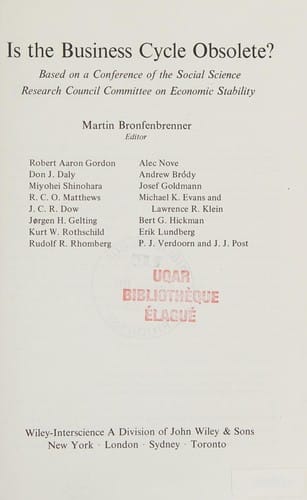 Is the Business Cycle Obsolete?