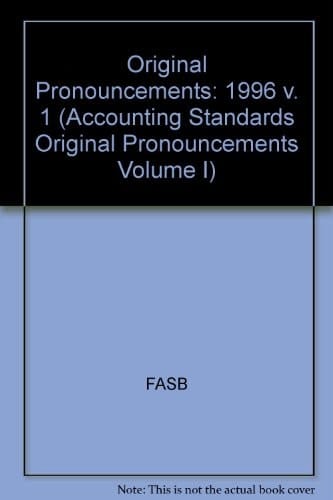1996 Original Pronouncements FASB Statements