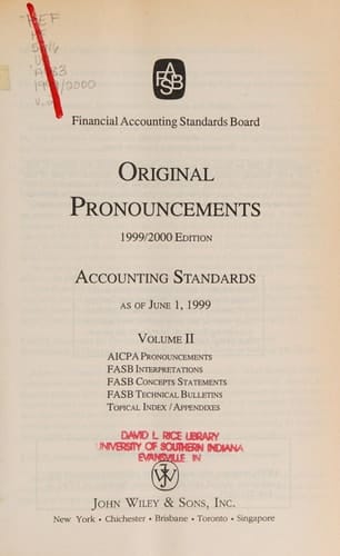 1999 Original Pronouncements