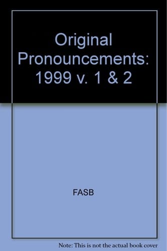 FASB 1999 Original Pronouncements
