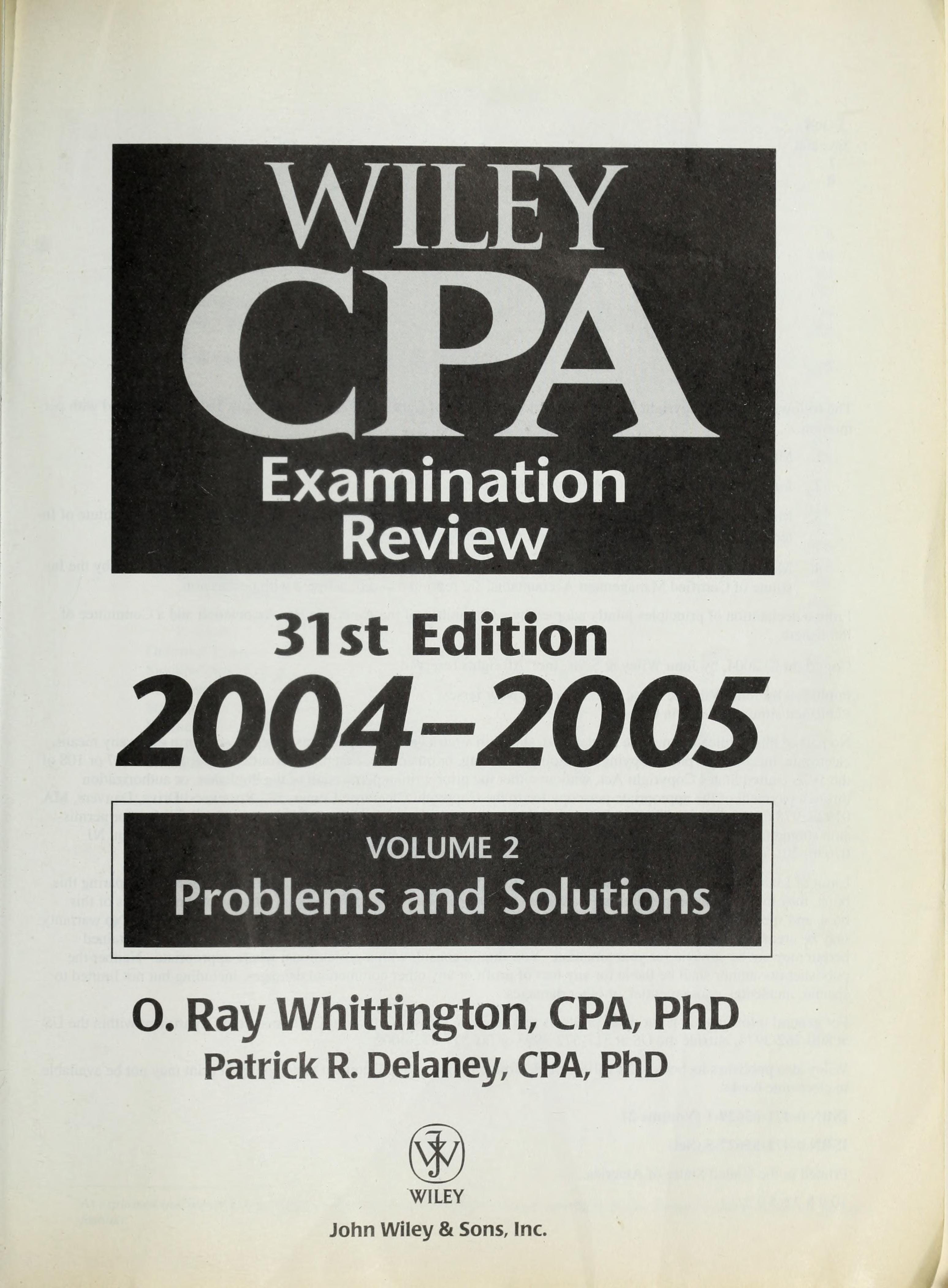 Wiley CPA Examination Review, Set