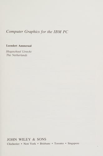 Computer Graphics for the IBM? PC