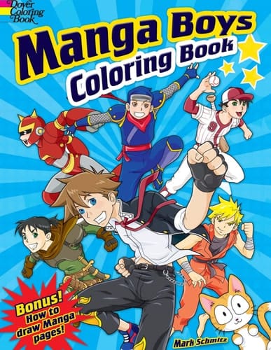 Manga Boys Coloring Book