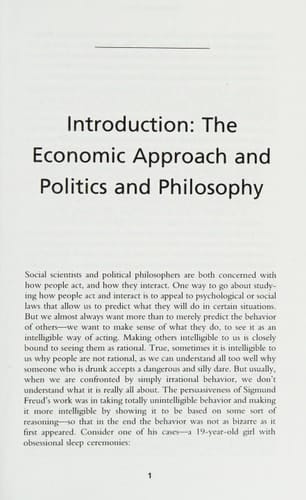 On Philosophy, Politics, and Economics (Wadsworth Philosophical Topics)