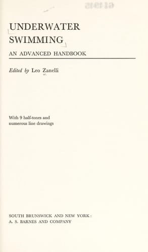 Underwater swimming;: An advanced handbook,