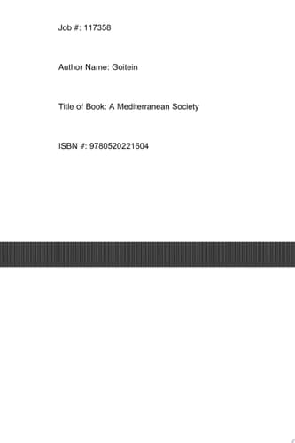 A Mediterranean Society The Jewish Communities of the Arab World as Portrayed in the Documents of the Cairo Geniza, Vol. III: The Family