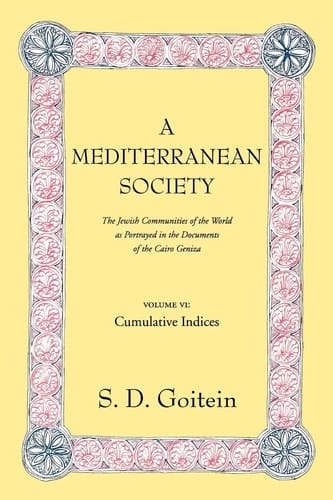 A Mediterranean Society, Volume VI The Jewish Communities of the Arab World as Portrayed in the Documents of the Cairo Geniza, Cumulative Indices