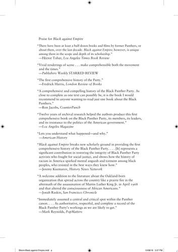 Black Against Empire The History and Politics of the Black Panther Party