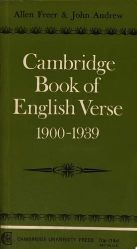 Cambridge Book of English Verse 1900-1939
