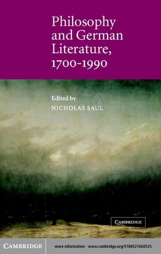 Philosophy and German Literature, 1700-1990
