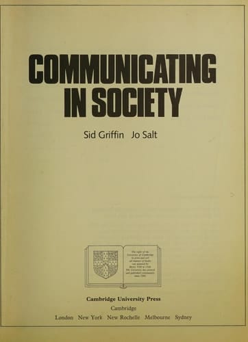 Communicating in Society