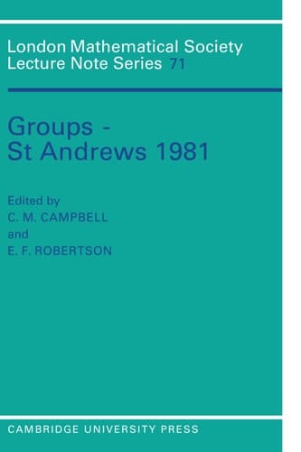 Groups--St. Andrews 1981