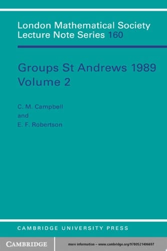 Groups St Andrews 1989: Volume 2