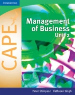 Management of Business for CAPE Unit 2
