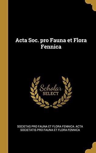 Acta Soc. Pro Fauna Et Flora Fennica