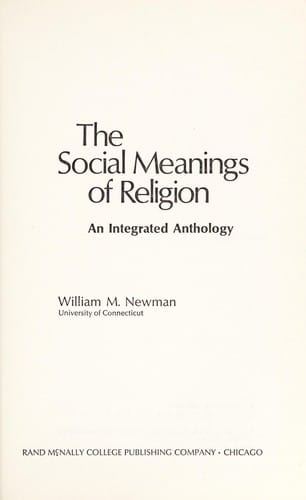 Sociological Meanings of Religion