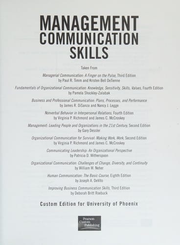 Management Communication Skills