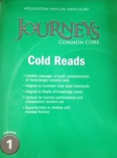 Houghton Mifflin Harcourt Journeys Common Core Cold Reads, Grade 1