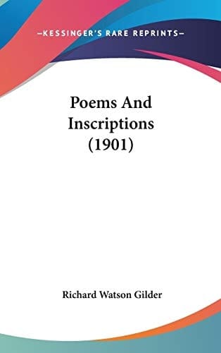 Poems And Inscriptions (1901)