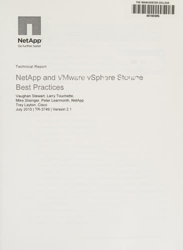 NetApp and VMware VSphere - Storage Best Practices