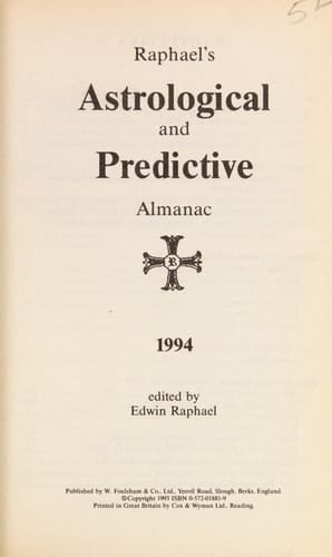 Raphael's Astrological Almanac 1994