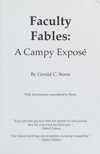 Faculty Fables A Campy Expose´