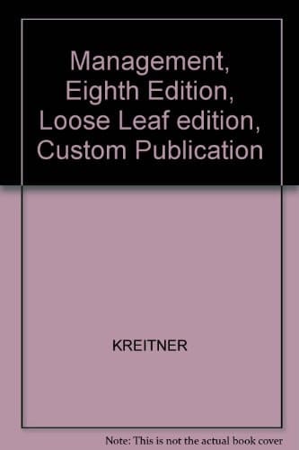 Management, Eighth Edition, Loose Leaf edition, Custom Publication