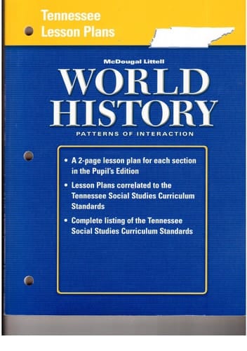 Tennessee Lesson Plans (McDougal Littell World History Patterns of Interaction)