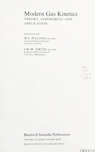 Modern Gas Kinetics: Theory, Experiment and Application