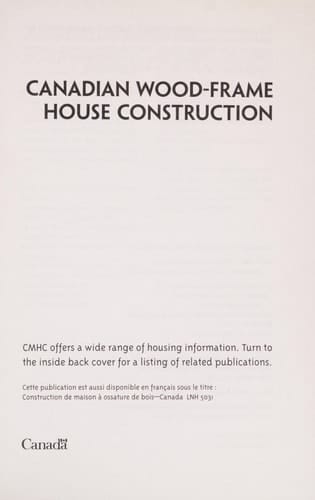 Canadian Wood-frame House Construction