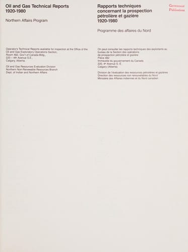 Oil and Gas Technical Reports, 1920-1980