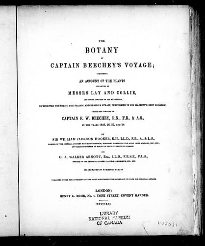 The Botany Of Captain Beechey's Voyage