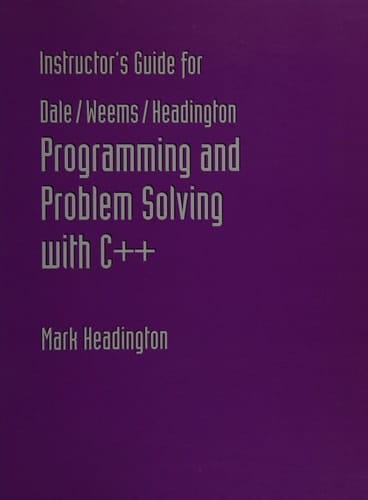 Program and Problem Solving C++