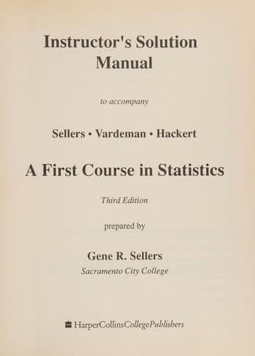 Ism T/A Frst Crs Stat 3e